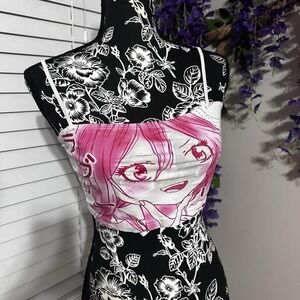 SHEIN Pink Anime Crop Top – Size Small